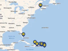 Mapa plavby