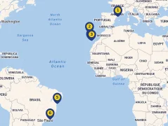 Mapa plavby
